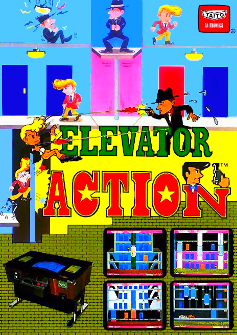 Elevator Action (5 pcb version, 1.1) Arcade Game Cover